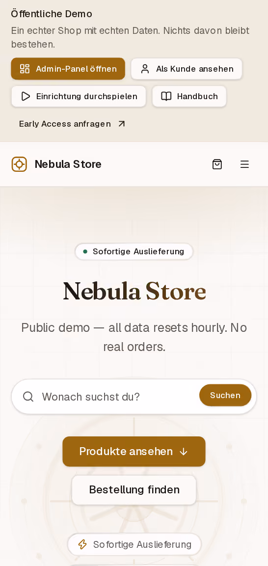 Die Website von VAULT, ganz durchgescrollt